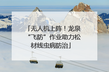 无人机上阵！龙泉“飞防”作业助力松材线虫病防治