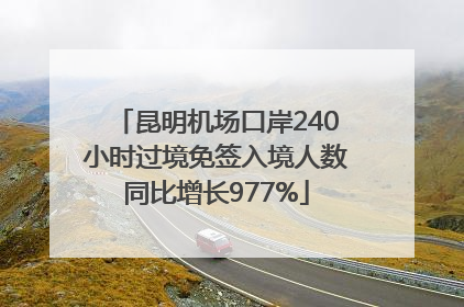 昆明机场口岸240小时过境免签入境人数同比增长977%