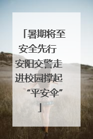 暑期将至安全先行 安阳交警走进校园撑起“平安伞”