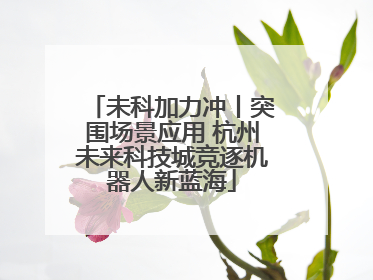 未科加力冲丨突围场景应用 杭州未来科技城竞逐机器人新蓝海