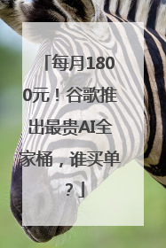 每月1800元！谷歌推出最贵AI全家桶，谁买单？
