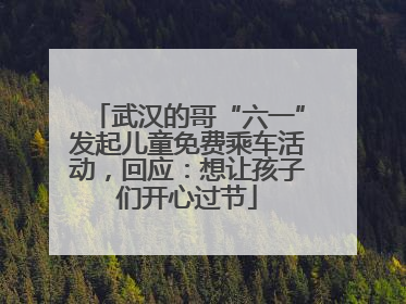 武汉的哥“六一”发起儿童免费乘车活动，回应：想让孩子们开心过节