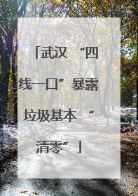 武汉 “四线一口”暴露垃圾基本 “清零”