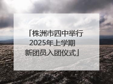株洲市四中举行2025年上学期新团员入团仪式