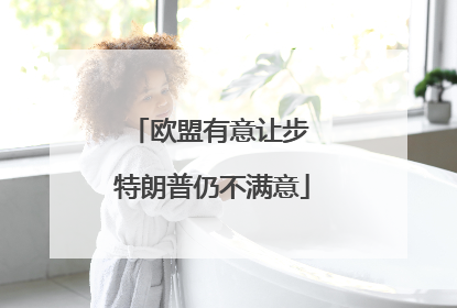 欧盟有意让步 特朗普仍不满意