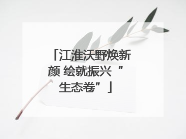 江淮沃野焕新颜 绘就振兴“生态卷”