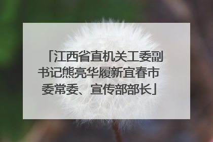 江西省直机关工委副书记熊亮华履新宜春市委常委、宣传部部长
