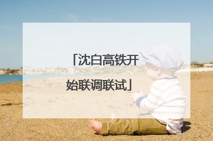 沈白高铁开始联调联试