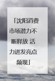 沈阳消费市场潜力不断释放 活力迸发亮点频现