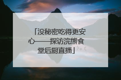 没秘密吃得更安心——探访浣熊食堂后厨直播