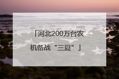 河北200万台农机备战“三夏”
