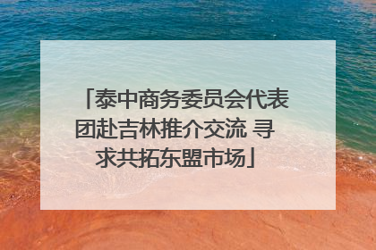 泰中商务委员会代表团赴吉林推介交流 寻求共拓东盟市场