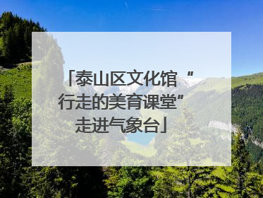泰山区文化馆“行走的美育课堂”走进气象台