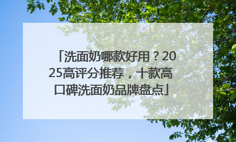 洗面奶哪款好用？2025高评分推荐，十款高口碑洗面奶品牌盘点