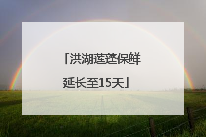 洪湖莲蓬保鲜延长至15天