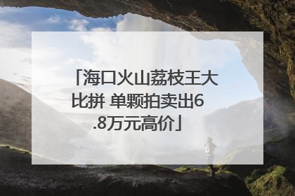 海口火山荔枝王大比拼 单颗拍卖出6.8万元高价
