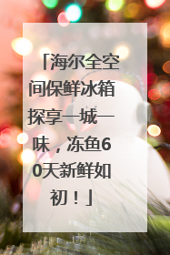 海尔全空间保鲜冰箱探享一城一味，冻鱼60天新鲜如初！