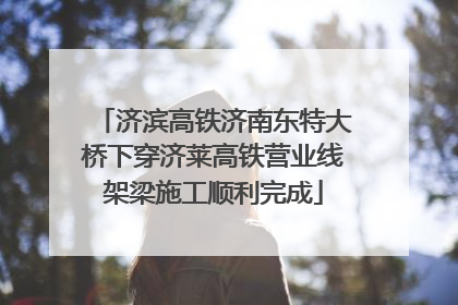 济滨高铁济南东特大桥下穿济莱高铁营业线架梁施工顺利完成
