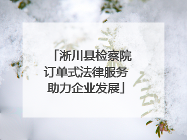 淅川县检察院订单式法律服务助力企业发展