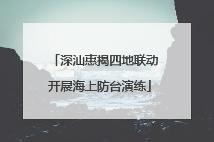 深汕惠揭四地联动开展海上防台演练