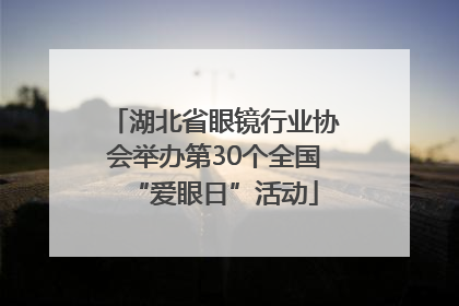 湖北省眼镜行业协会举办第30个全国“爱眼日”活动