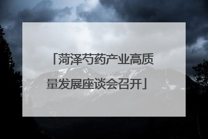菏泽芍药产业高质量发展座谈会召开