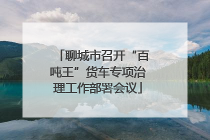 聊城市召开“百吨王”货车专项治理工作部署会议