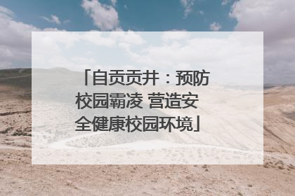 自贡贡井：预防校园霸凌 营造安全健康校园环境