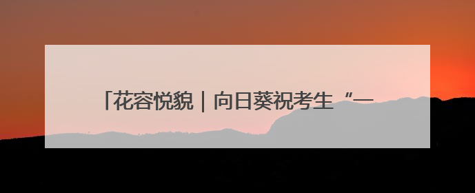 花容悦貌｜向日葵祝考生“一举夺魁”，高考带动鲜花热潮