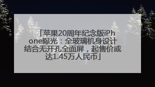 苹果20周年纪念版iPhone曝光：全玻璃机身设计结合无开孔全面屏，起售价或达1.45万人民币