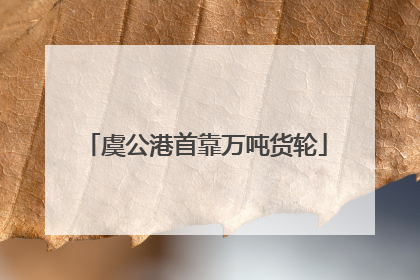 虞公港首靠万吨货轮