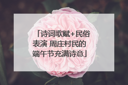诗词歌赋+民俗表演 周庄村民的端午节充满诗意