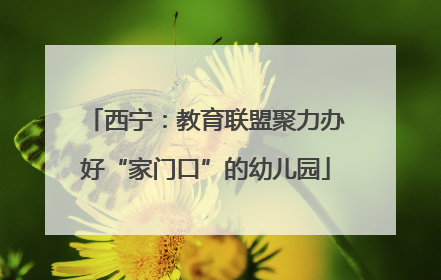 西宁：教育联盟聚力办好“家门口”的幼儿园