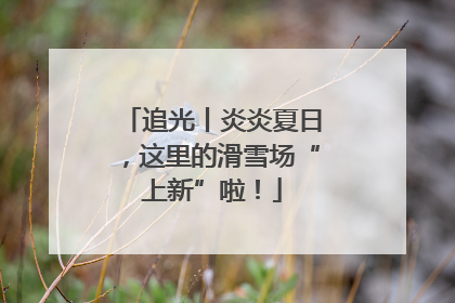 追光丨炎炎夏日，这里的滑雪场“上新”啦！