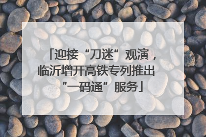 迎接“刀迷”观演，临沂增开高铁专列推出“一码通”服务