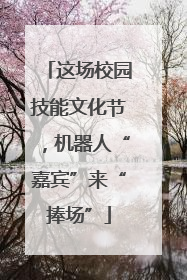 这场校园技能文化节，机器人“嘉宾”来“捧场”