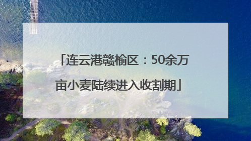 连云港赣榆区：50余万亩小麦陆续进入收割期
