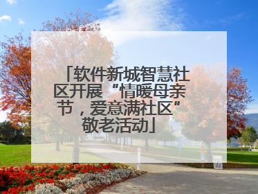 软件新城智慧社区开展“情暖母亲节，爱意满社区”敬老活动