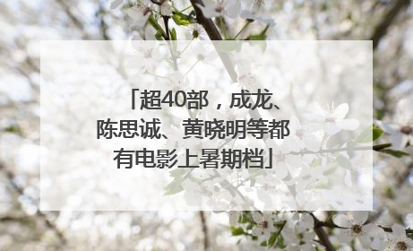 超40部，成龙、陈思诚、黄晓明等都有电影上暑期档