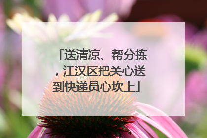 送清凉、帮分拣，江汉区把关心送到快递员心坎上