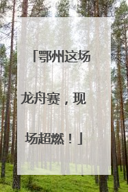 鄂州这场龙舟赛，现场超燃！