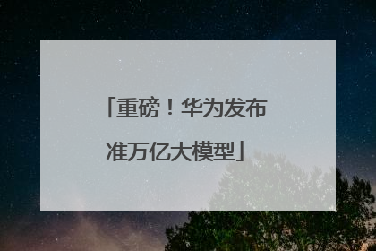 重磅！华为发布准万亿大模型