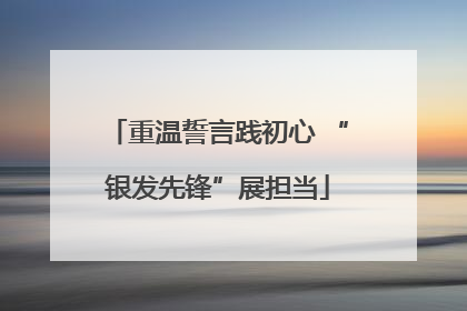 重温誓言践初心 “银发先锋”展担当