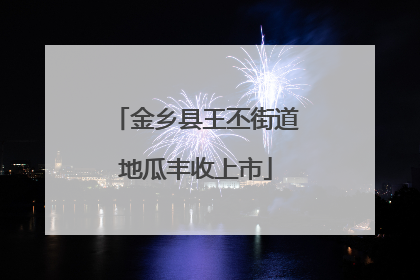 金乡县王丕街道地瓜丰收上市