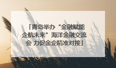 青岛举办“金融赋能 企航未来”海洋金融交流会 力促金企精准对接
