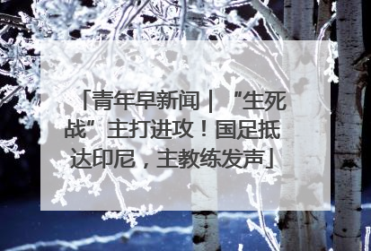 青年早新闻｜“生死战”主打进攻！国足抵达印尼，主教练发声