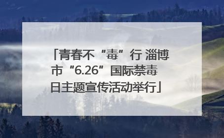 青春不“毒”行 淄博市“6.26”国际禁毒日主题宣传活动举行