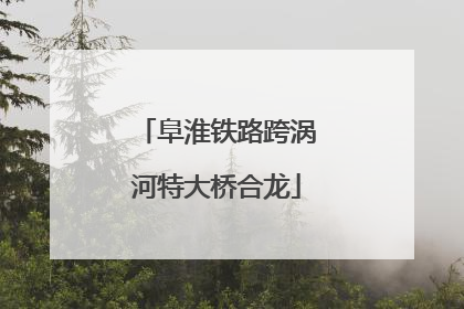 阜淮铁路跨涡河特大桥合龙