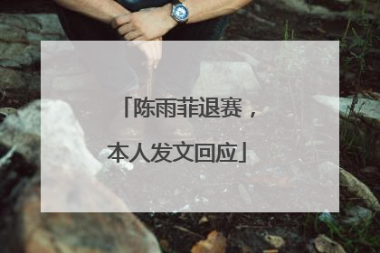 陈雨菲退赛，本人发文回应