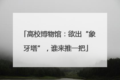 高校博物馆：欲出“象牙塔”，谁来推一把